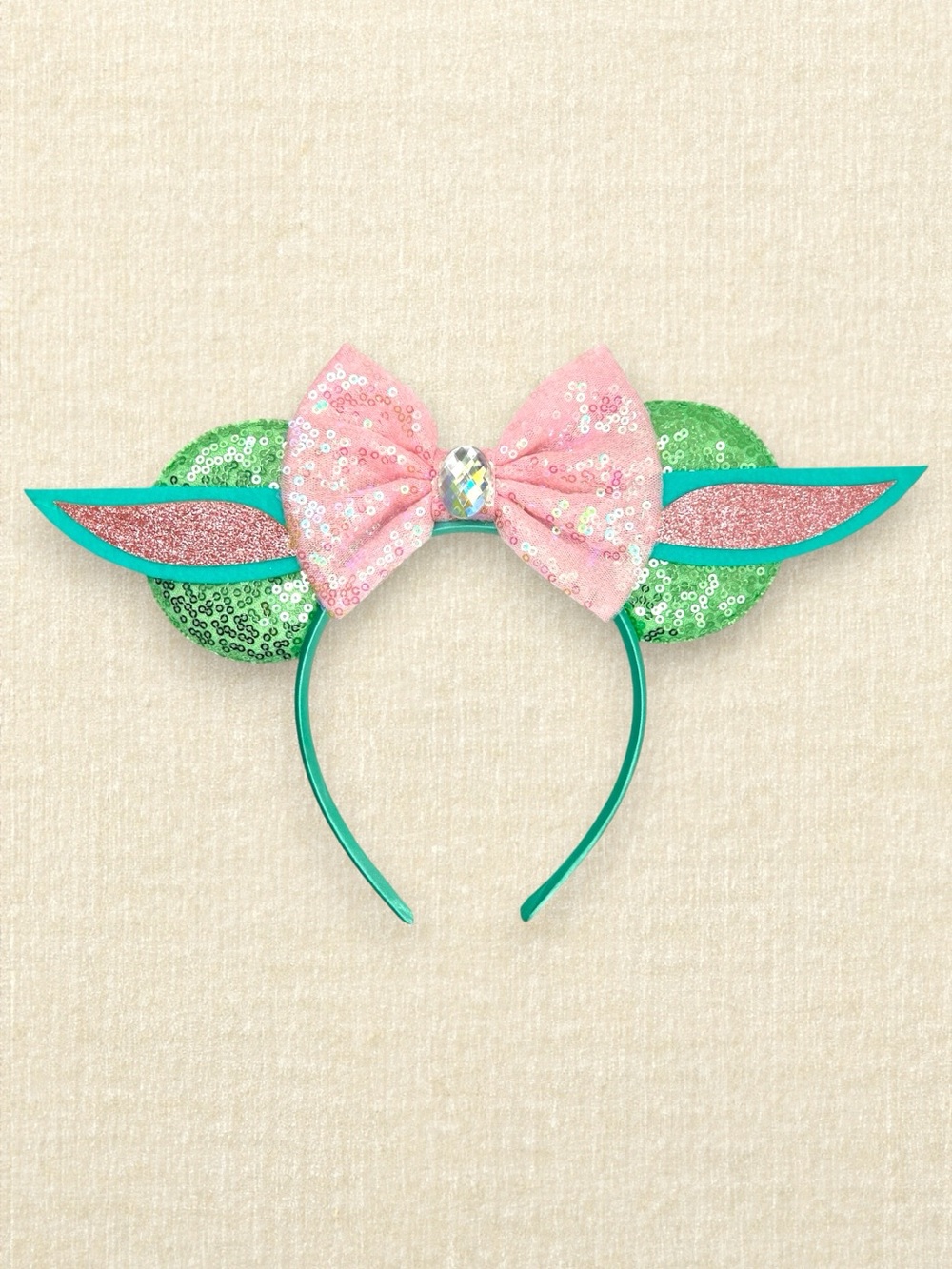 Grogu Mandalorian Minnie Ears | Disney-Inspired Star Wars Baby Yoda Mouse Ears